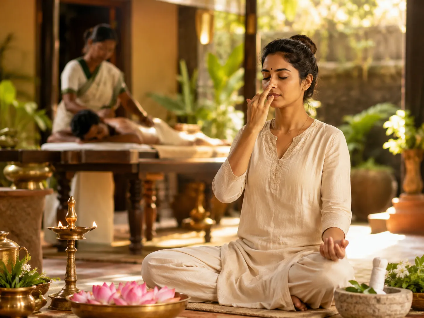 Shirodhara stress relief