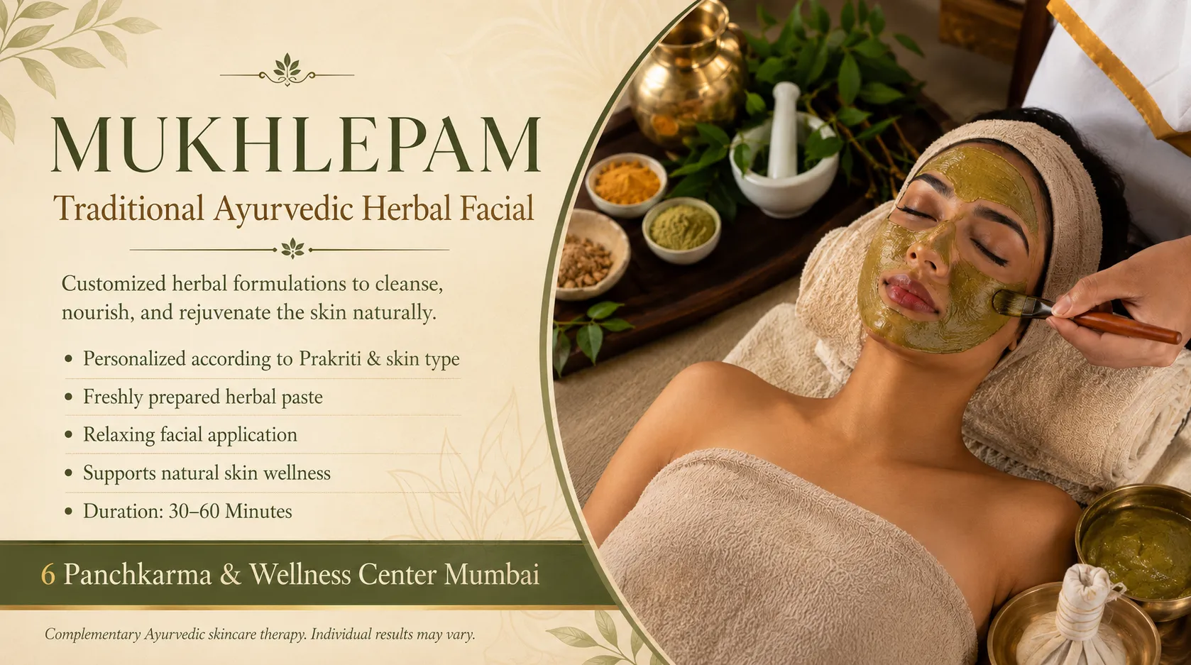 Mukhlepam Ayurvedic Facial Treatment in Mumbai