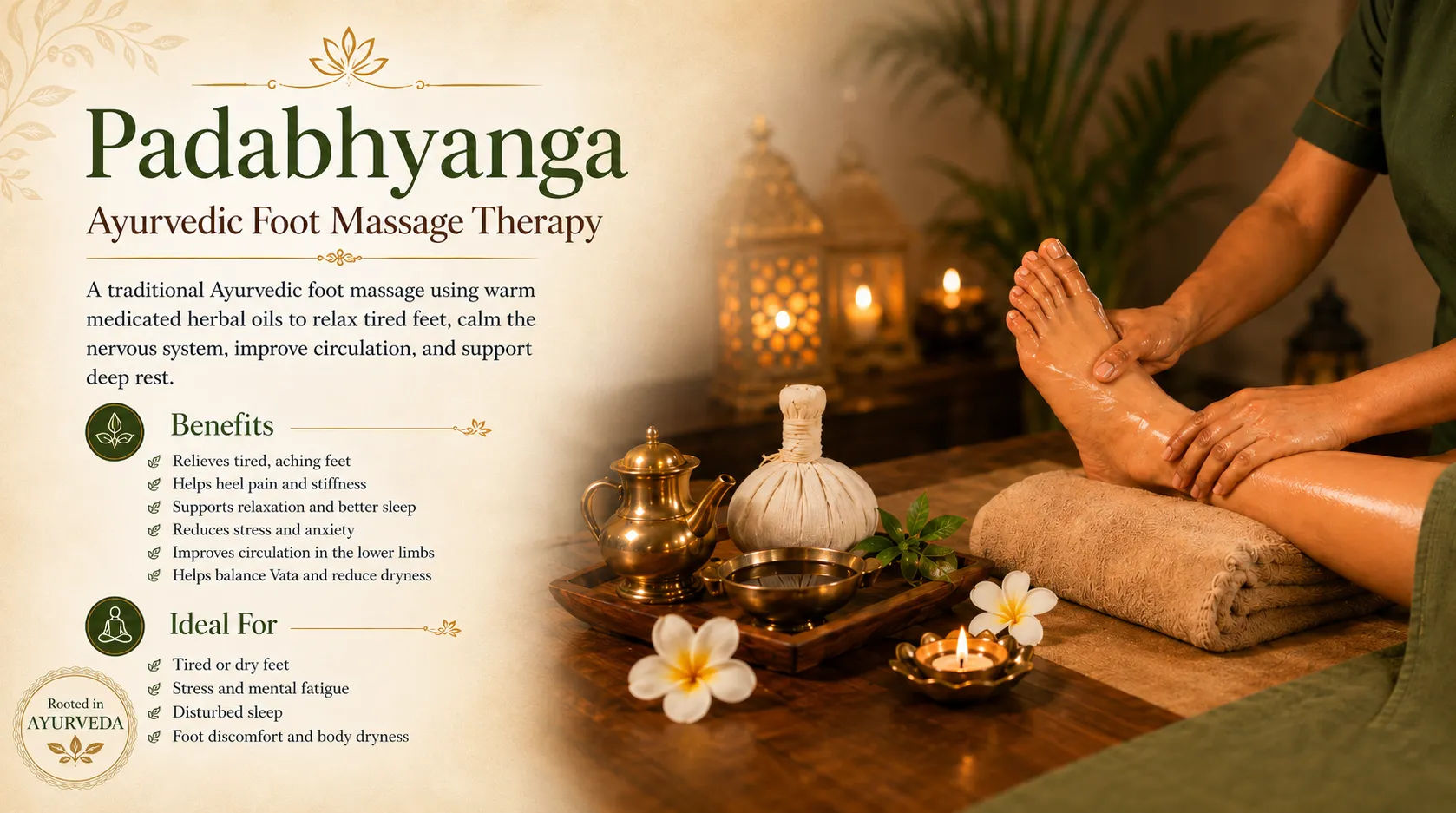 Pada Abhyanga Ayurvedic foot massage therapy