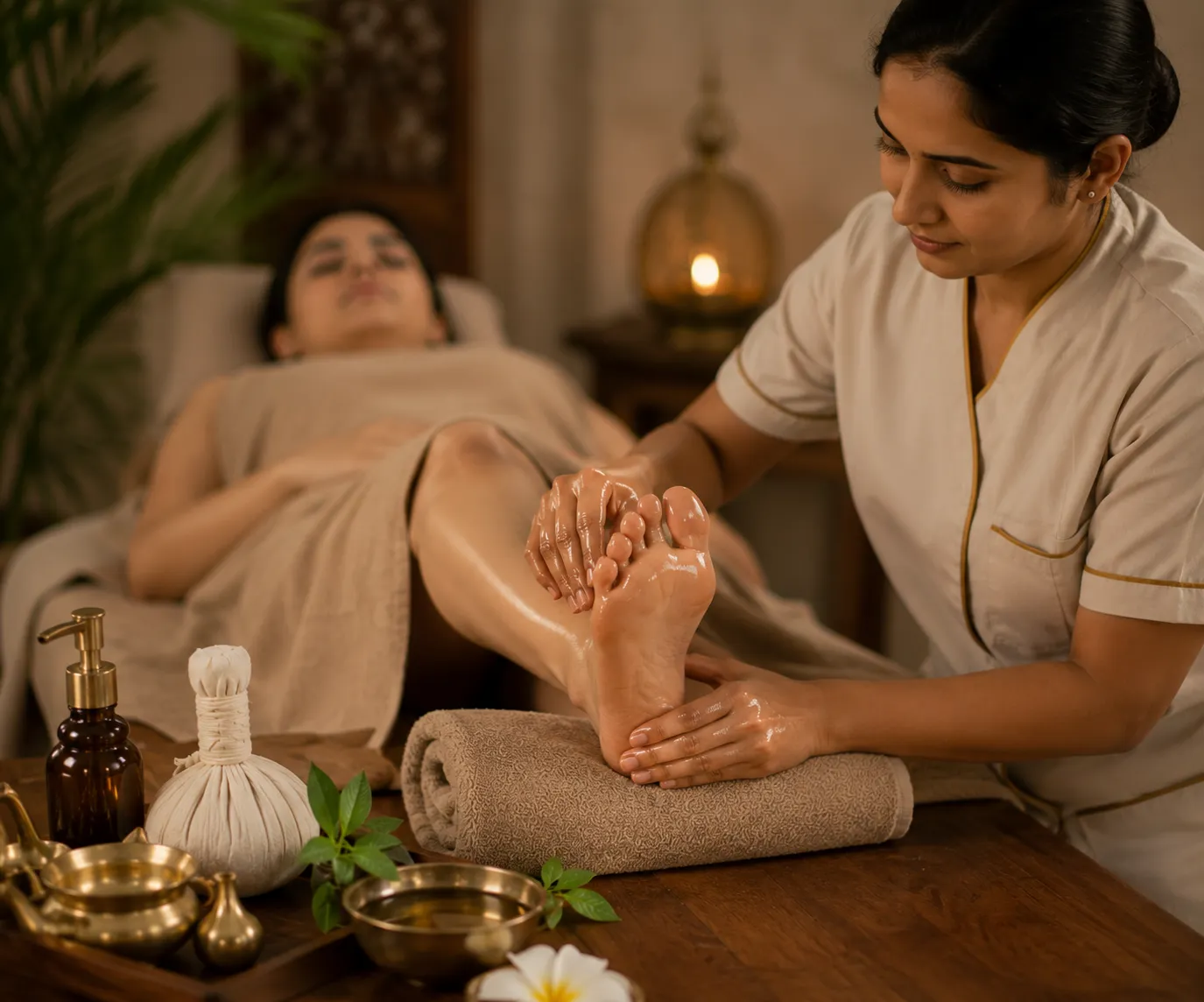 Padabhyanga foot massage benefits
