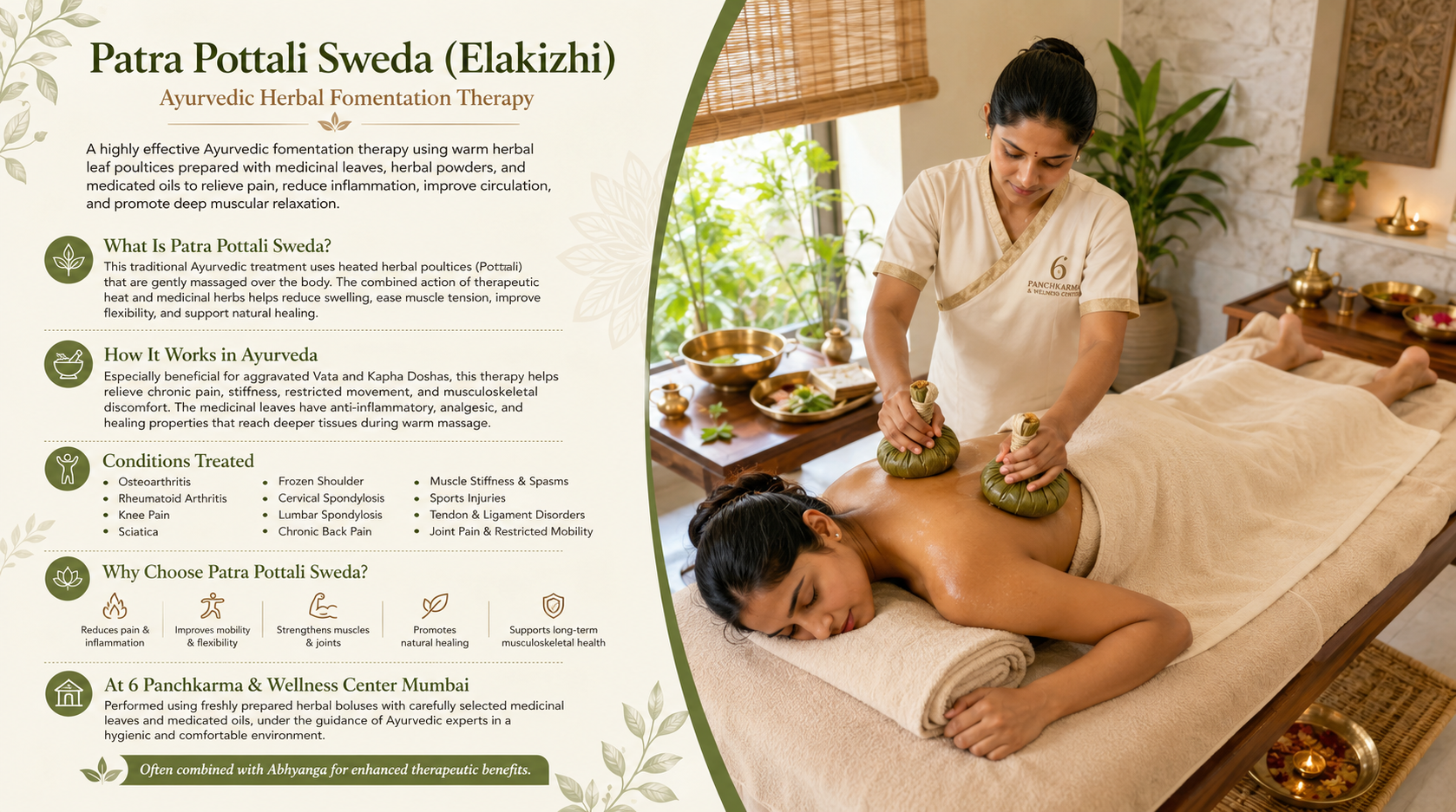 Patra Pottali Sweda Elakizhi herbal bolus therapy