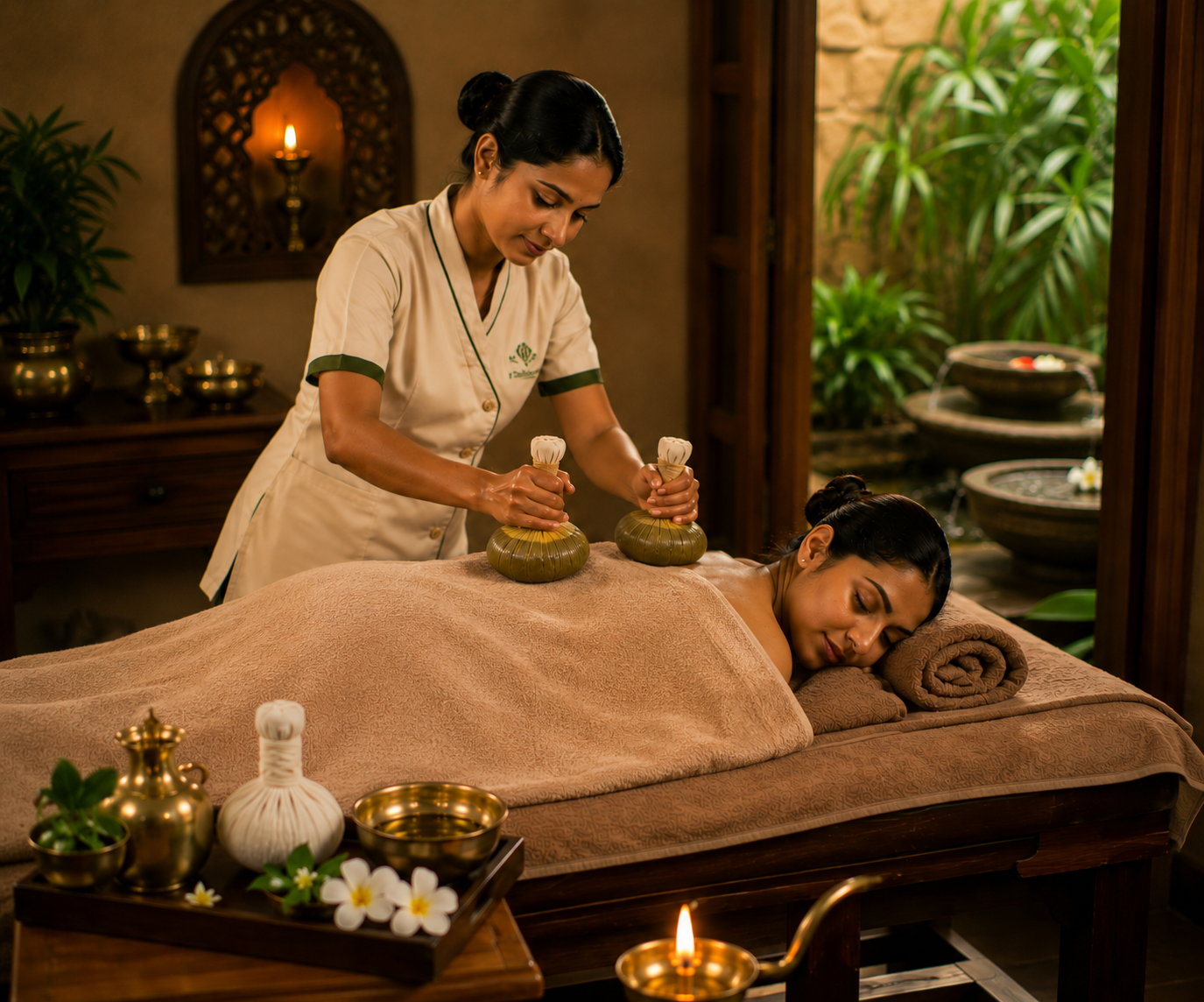 Elakizhi herbal leaf bolus massage