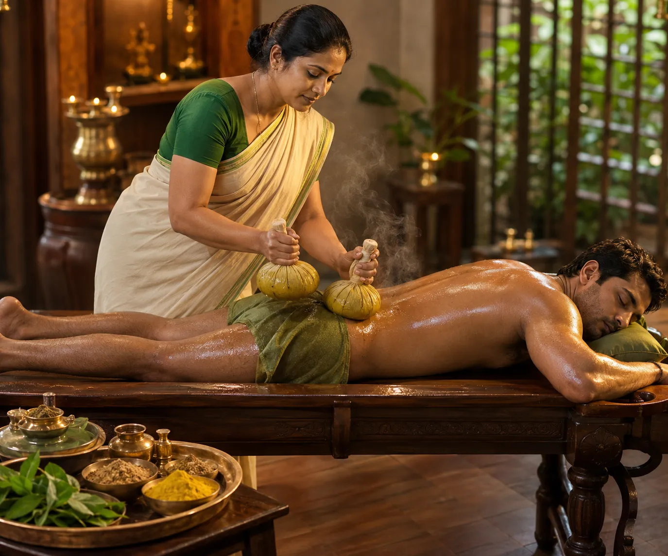 Podikizhi therapy for circulation and detox