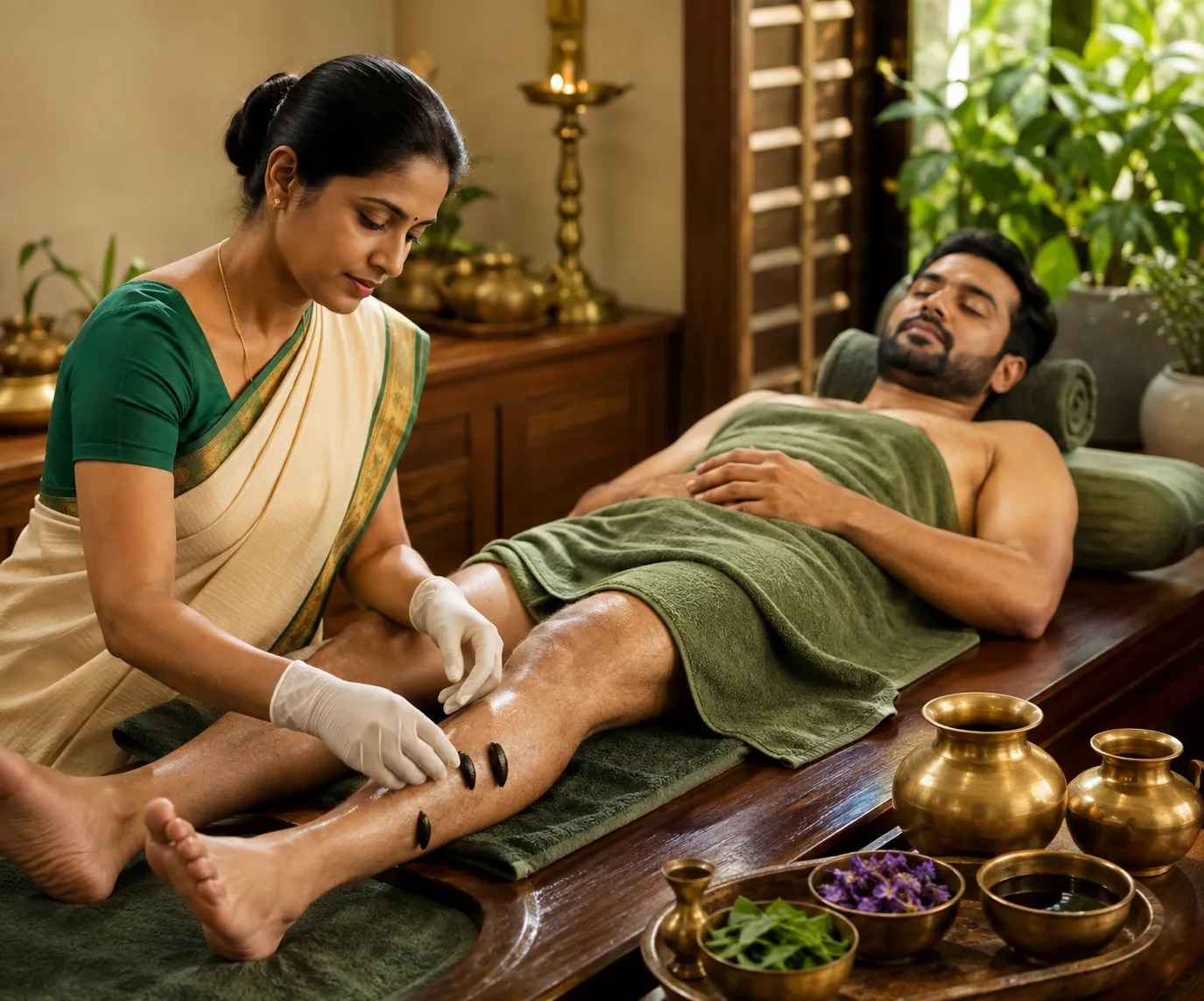 Leech therapy for blood purification