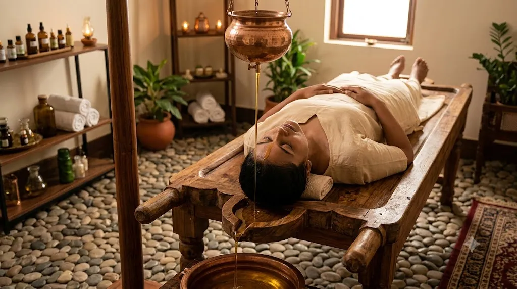 Ayurvedic therapy room