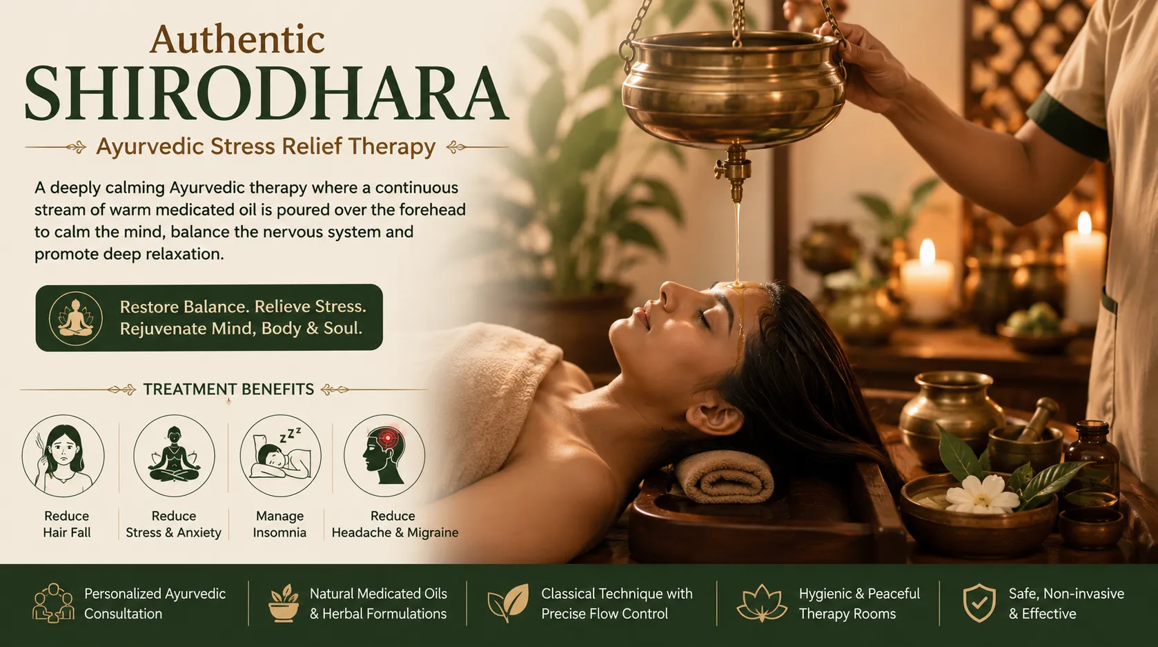 Shirodhara Ayurvedic Stress Relief Therapy