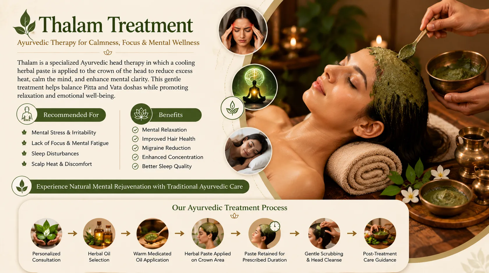 Thalam Ayurvedic Head Treatment for Calmness and Focus