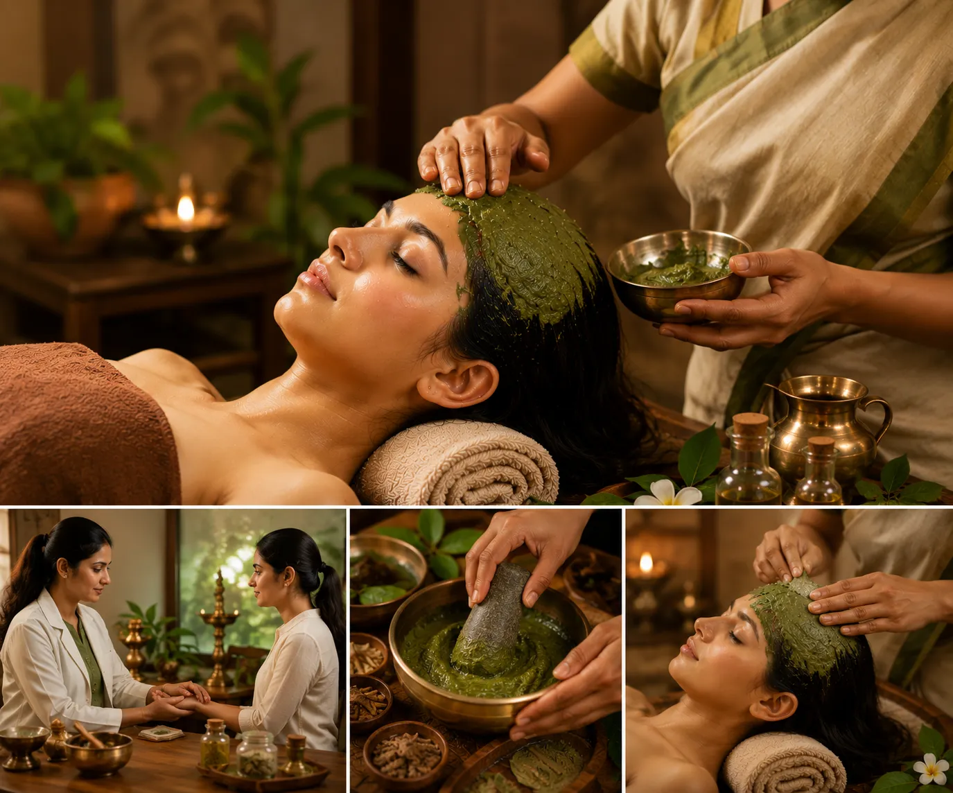 Thalam herbal paste head treatment